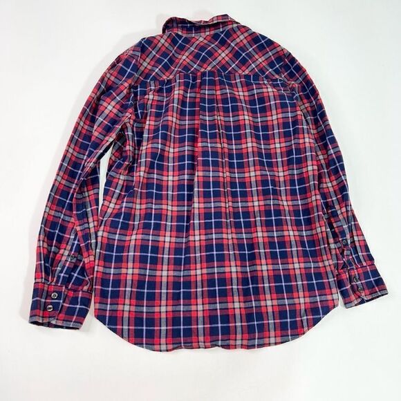 J. Crew Button Up Shirt Womens Large Plaid Boy Fit Collared Long Sleeve New - Picture 8 of 9